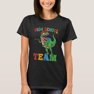 High School Team Rex Dinosaur Back To School Boys  T-Shirt