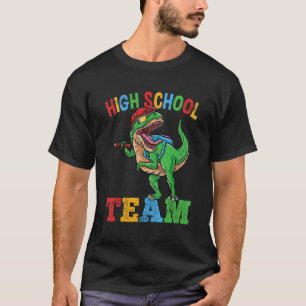 High School Team Rex Dinosaur Back To School Boys  T-Shirt