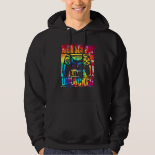 High School Tie Dye Back To School Level Unlocked Hoodie