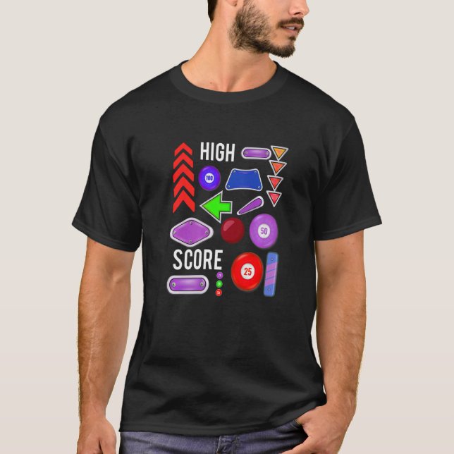 High Score Pinball  T-Shirt (Front)