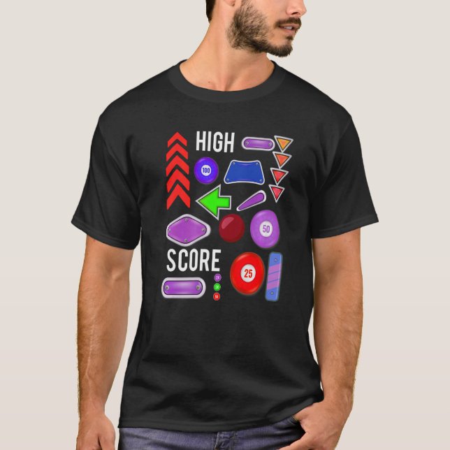High Score Pinball  T-Shirt (Front)