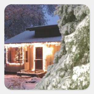 High Sierra Holiday Square Sticker