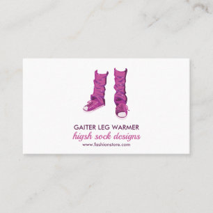 High Sock Gaiter Leg Warmer Business Card
