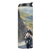 High-Speed Adventure in Vibrant Mountain Landscape