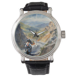 High-Speed Adventure in Vibrant Mountain Landscape Watch