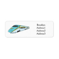 High speed bullet train cartoon illustration