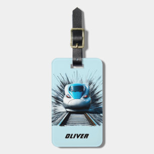 High Speed Bullet Train Luggage Tag