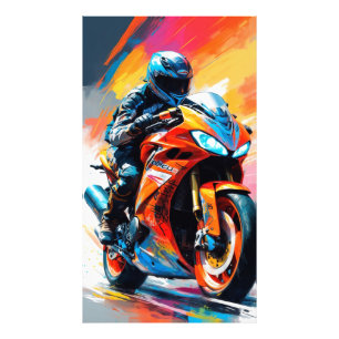 High-Speed Motorcycle Racing  Photo Print