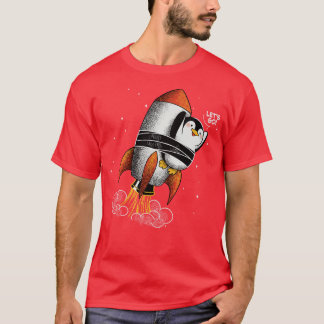 High Speed Penguin Lets Go by Tobe Fonseca T-Shirt