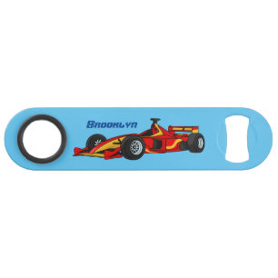 High speed racing cars cartoon illustration