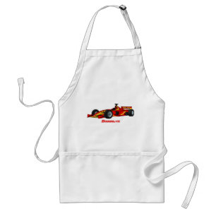 High speed racing cars cartoon illustration standard apron