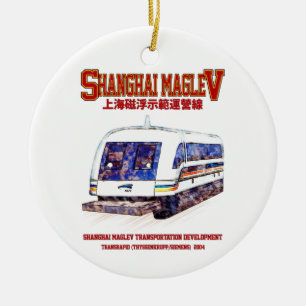 High-Speed Shanghai Maglev SMT Transrapid Train Ceramic Ornament
