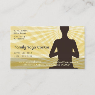 High Spirits Yoga  Pose Meditation Appointment Card