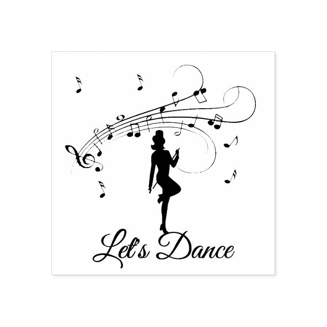 High Step Dancing to the Music Custom Rubber Stamp (Imprint)