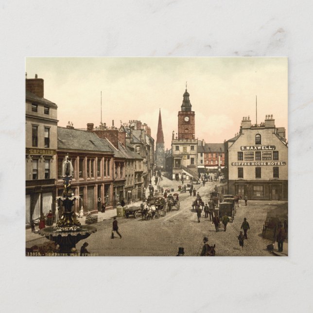 High Street, Dumfries, Scotland Postcard (Front)