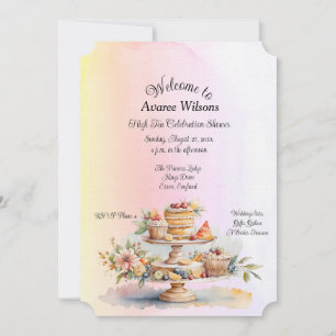 High Tea Celebration Bridal Shower Announcement