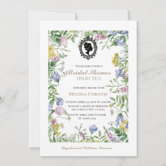 high tea garden party,beautiful soft pastel invit invitation