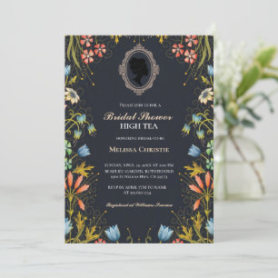 high tea garden party,beautiful soft pastel  invitation