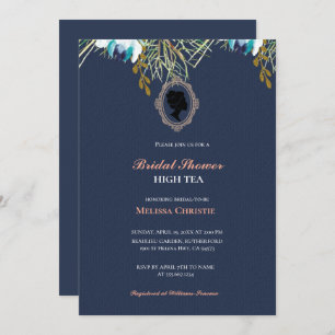 high tea garden party,beautiful soft pastel  invitation