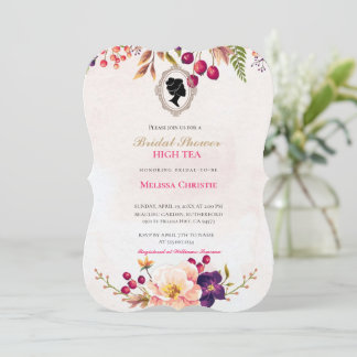high tea garden party,beautiful soft pastel invitation