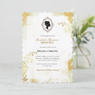 high tea garden party,beautiful soft pastel invitation