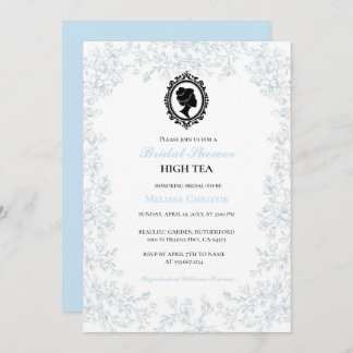 high tea garden party,beautiful soft pastel invitation