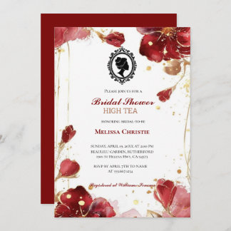 high tea garden party,beautiful soft pastel invitation