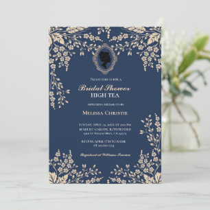 high tea garden party,beautiful soft pastel  invitation
