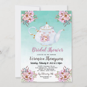 High Tea Party Bridal Shower Invitation