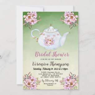 High Tea Party Bridal Shower Invitation