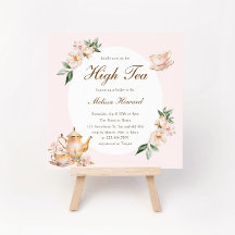 High Tea Pastel Pink Gold Bridal Shower