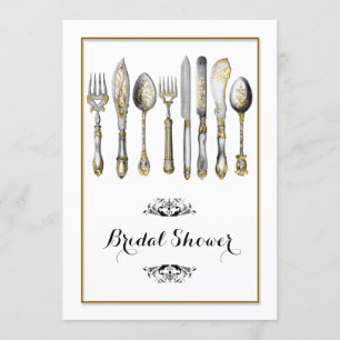 High tea place setting invitation