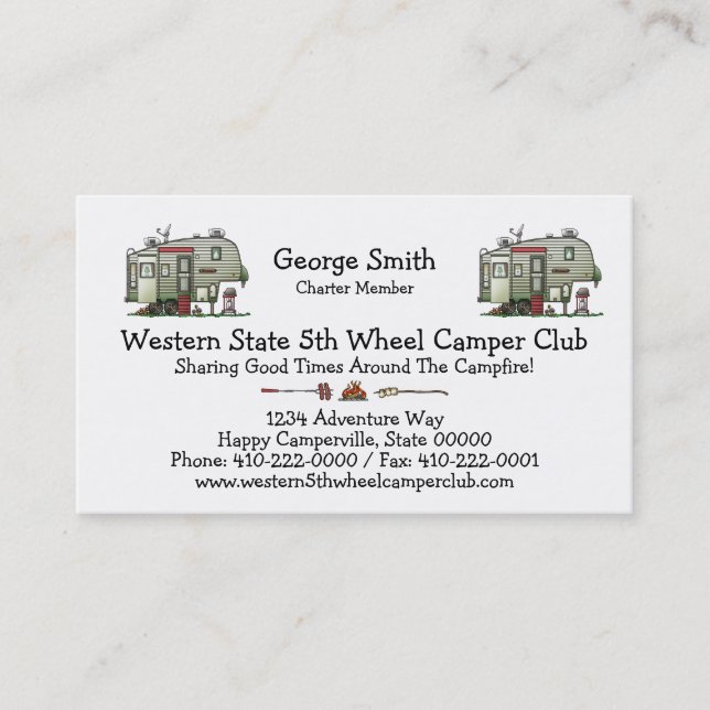 High Tech 5th Wheel Business Card (Front)