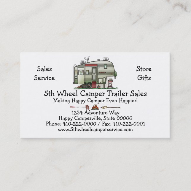 High Tech 5th Wheel Business Card (Front)