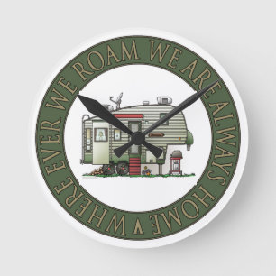 High Tech 5th Wheel Round Clock