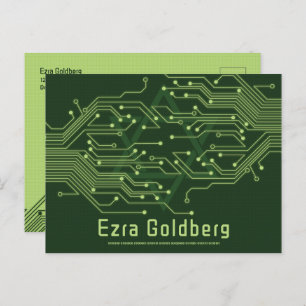 High Tech Computer Circuit Board Bar Mitzvah Postcard