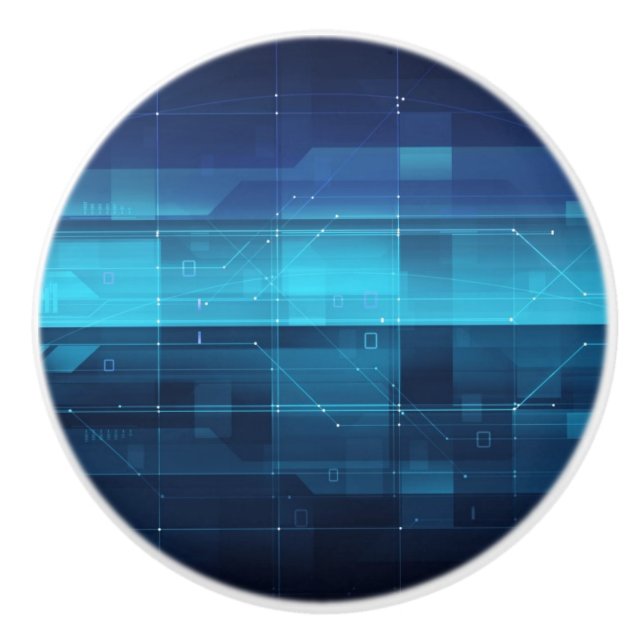 High tech digital background ceramic knob (Front)