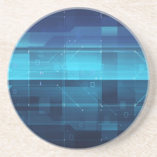 High tech digital background coaster
