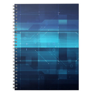 High tech digital background notebook