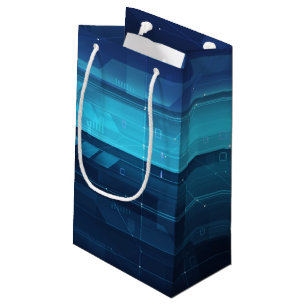 High tech digital background small gift bag