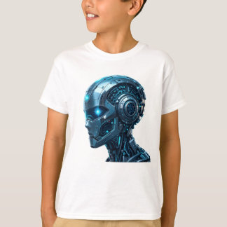 High-Tech Holographic & Metallic Design T-Shirt