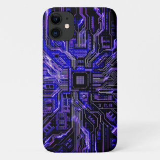 High tech technology wallpaper circuit board engin iPhone 11 case