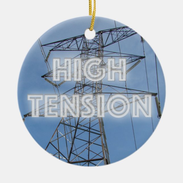 High Tension Tower Ceramic Ornament (Front)
