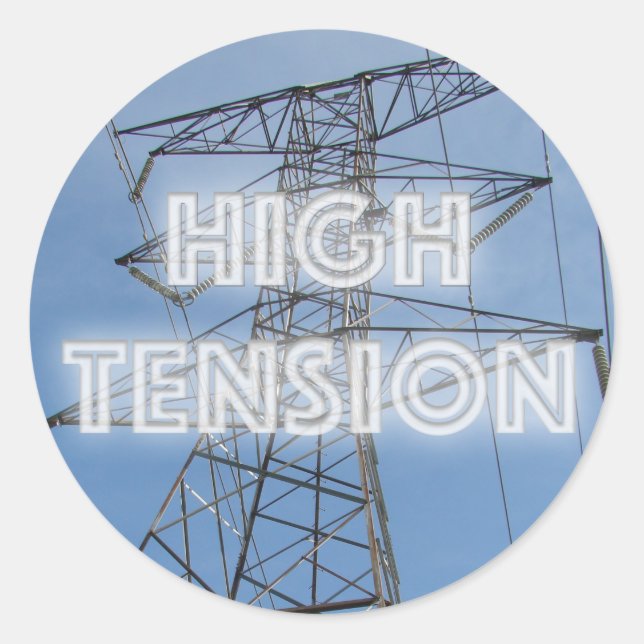 High Tension Tower Classic Round Sticker (Front)