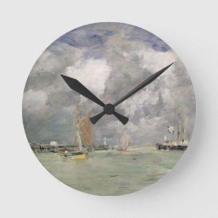 High Tide at Trouville, c.1892-96 (oil on panel) Round Clock