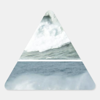 HIGH TIDE WAVES - OCEAN BEACHES TRIANGLE STICKER