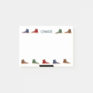 High-top sneakers shoes custom design post-it notes