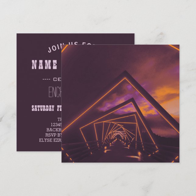 high trestle trail bridge invitation (Front/Back)