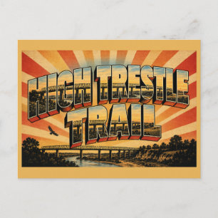High Trestle Trail Iowa Bridge River Valley Art Postcard