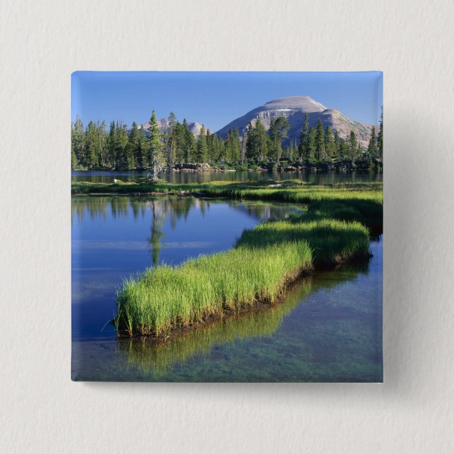 HIGH UINTAS WILDERNESS, UT, US, penisula, 15 Cm Square Badge (Front)